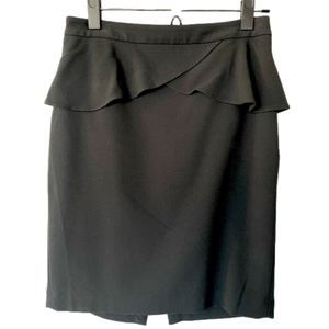 Express Peplum Women’s Professional Black Pencil Skirt Small Size 4